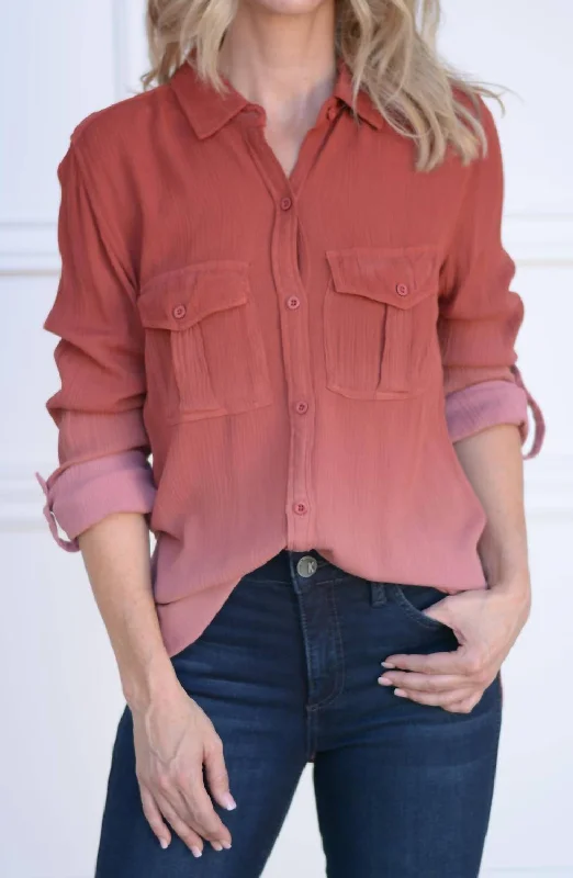 Adrianne Blouse In Autumn Blaze