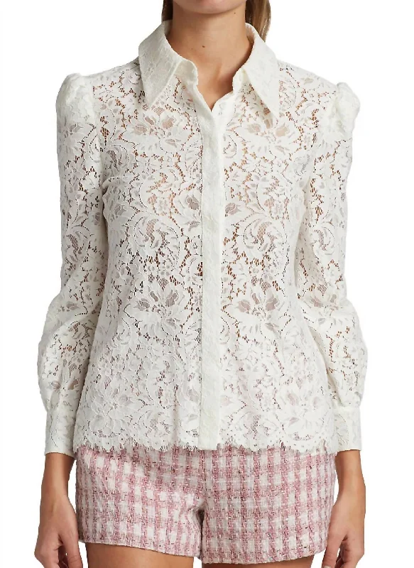 Jenica Lace Blouse In Ivory Lace