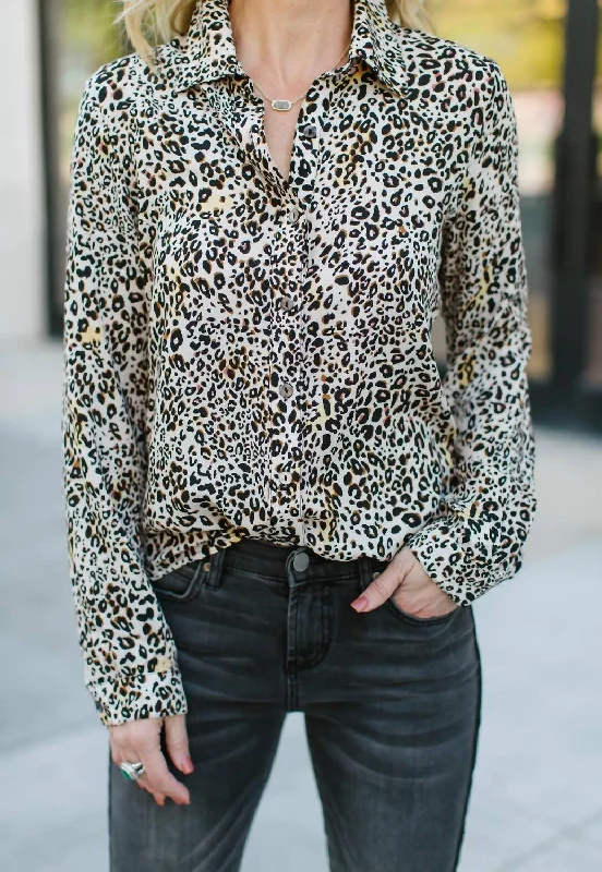 Panther Leopard Printed Blouse