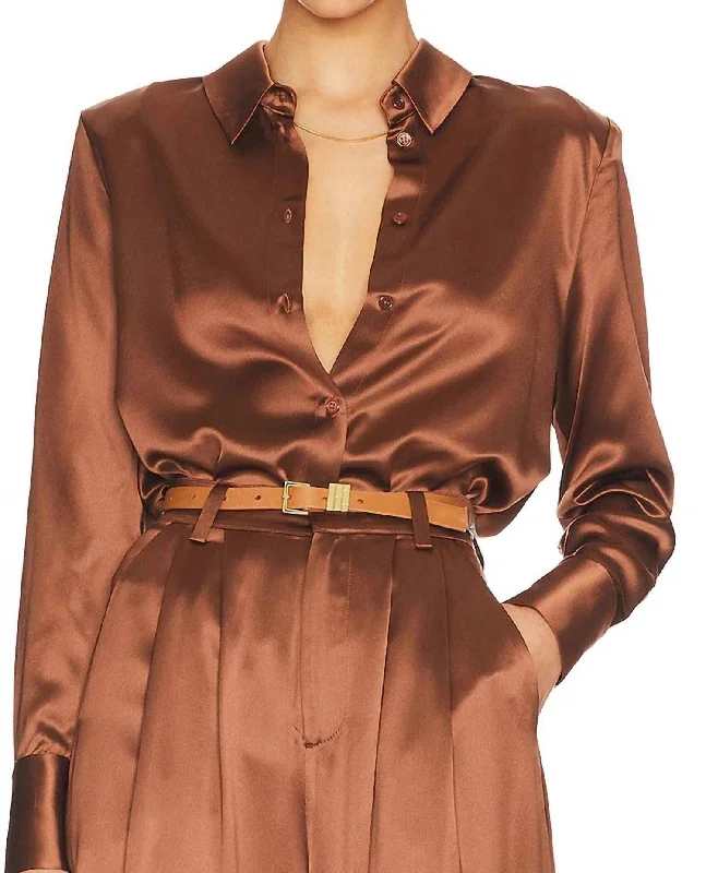 Tegan Blouse In Brown