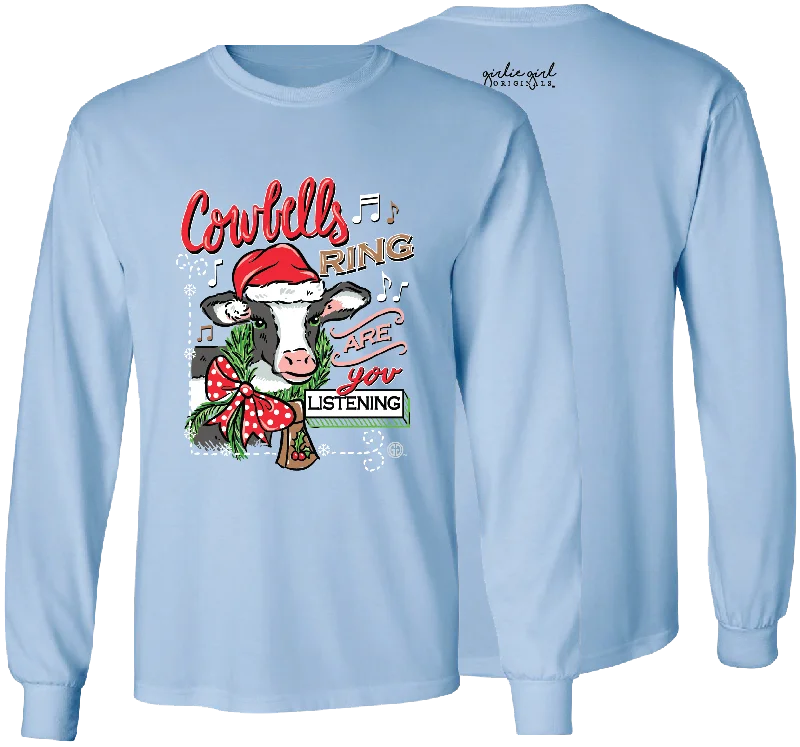 2542 Cow Bells Front Design LS - Light Blue