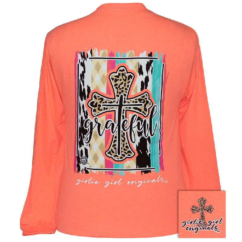 Grateful Cross - Retro Heather Coral LS-2441