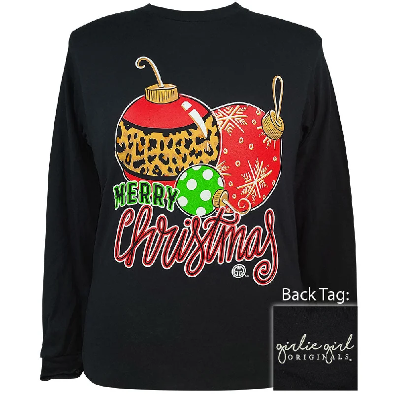 2556 Christmas Ornaments LS- Black