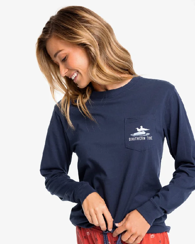 Southern Tide Women's Lighthouse Long Sleeve T-Shirt - True Navy