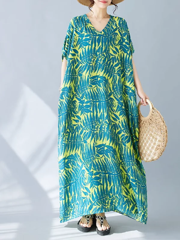 Women's Beach Wear Summer Printed Kaftan Dress