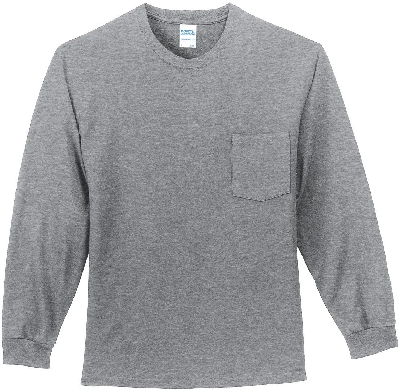 Port & Company Long Sleeve T-Shirt with Pocket