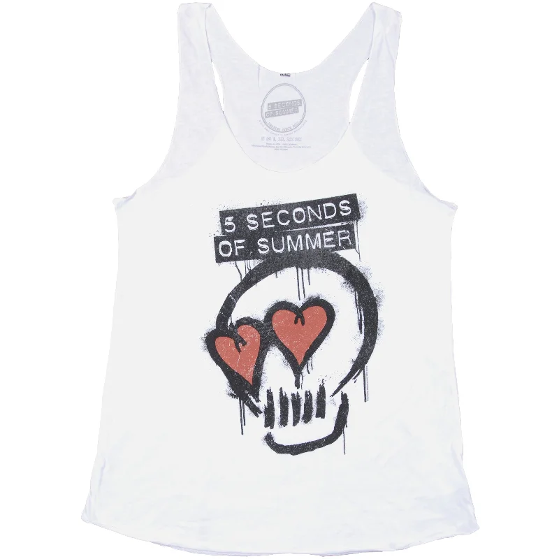 Heart Eyes Skull Womens Tank