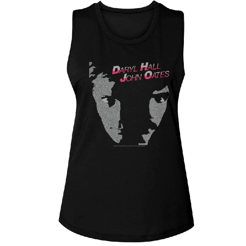 Hall And Oates Faces Womens Tank