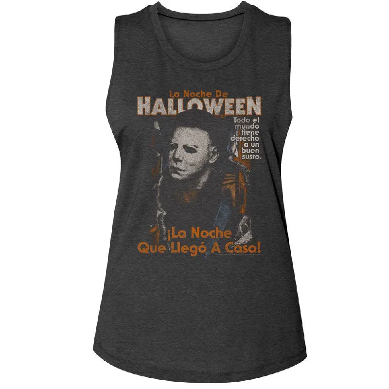 Halloween Spanish Poster Womens Tank