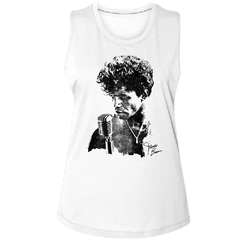 James Brown Jb Microphone Womens Tank