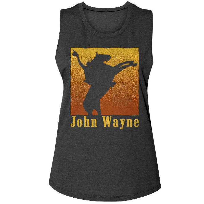 John Wayne Rearing Horse Womens Tank