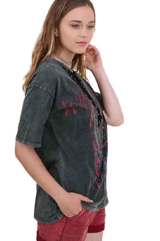 Dream Catcher Graphic Top, Ash