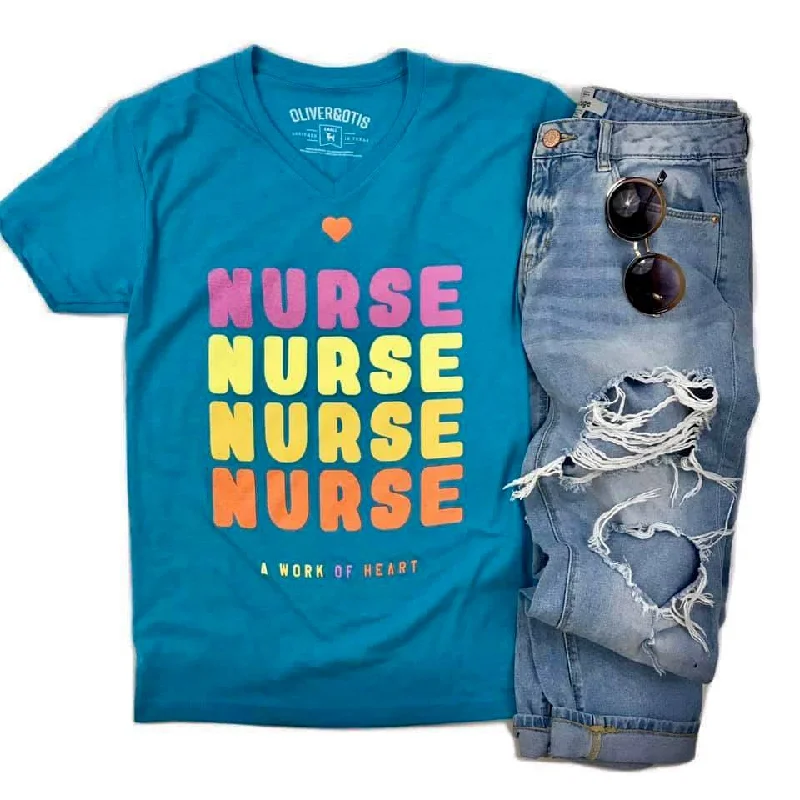 Nurse, A Work of Heart Graphic Tee Shirt