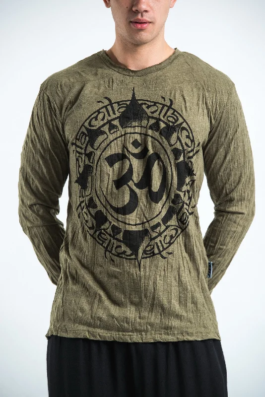 Unisex Infinitee Om Long Sleeve T-Shirt in Green