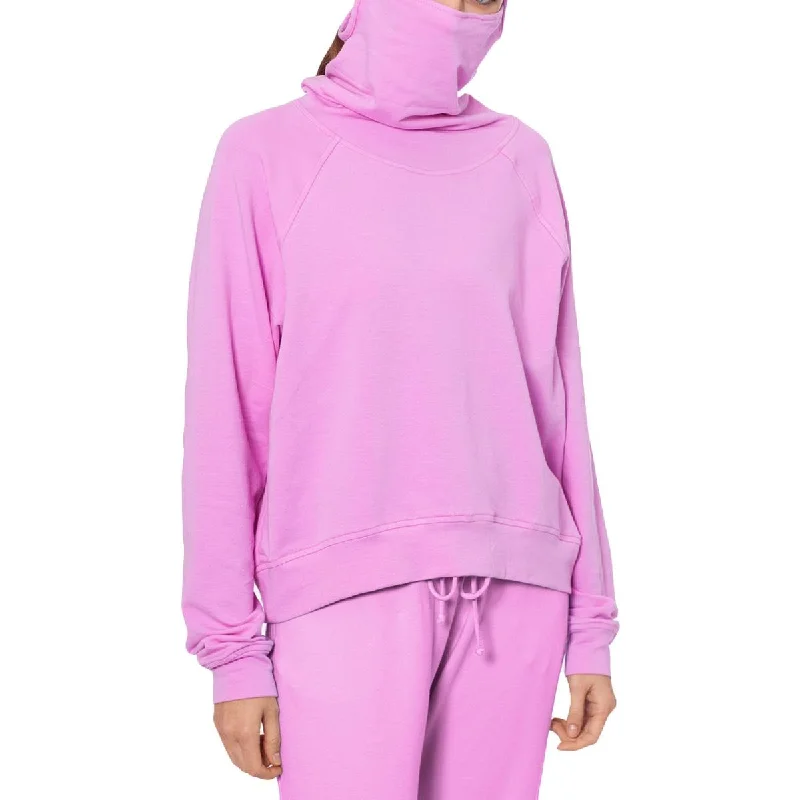 B&A by Betsy and Adam Womens Pullover Built-In Mask Crewneck Sweater