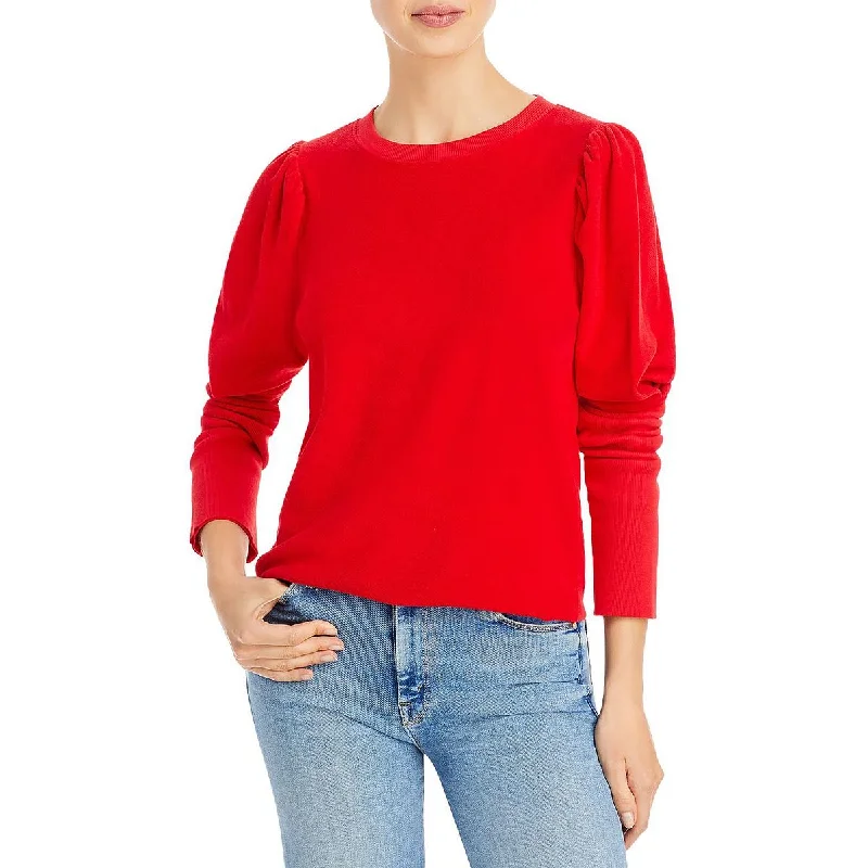 Goldie Womens Inside Out Terry Cloth Crewneck Pullover Sweater