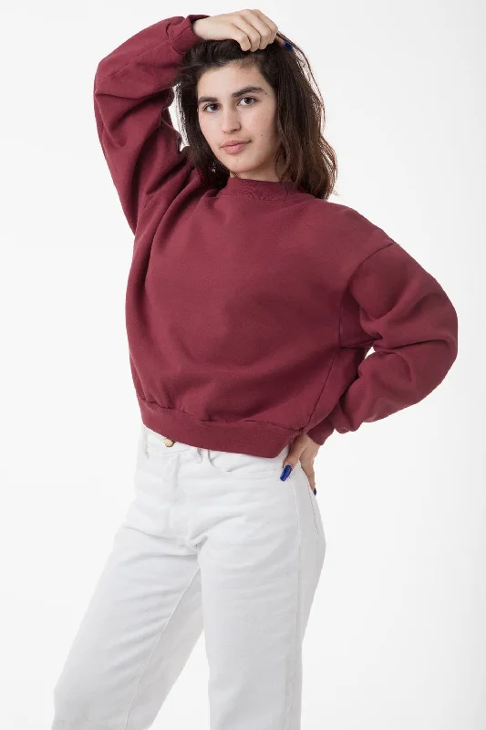 HF06 - Heavy Fleece Cropped Mock Neck Pullover (Garment Dye 2)