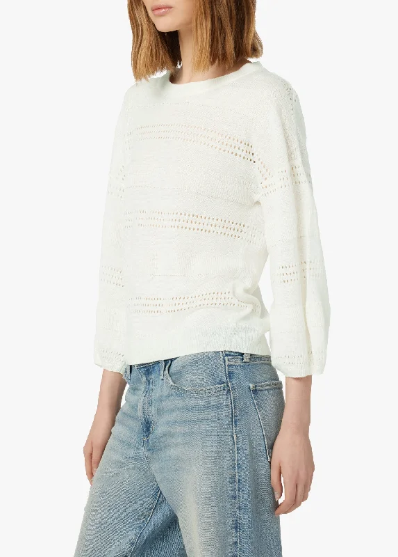 NARA POINTELLE PULLOVER SWEATER