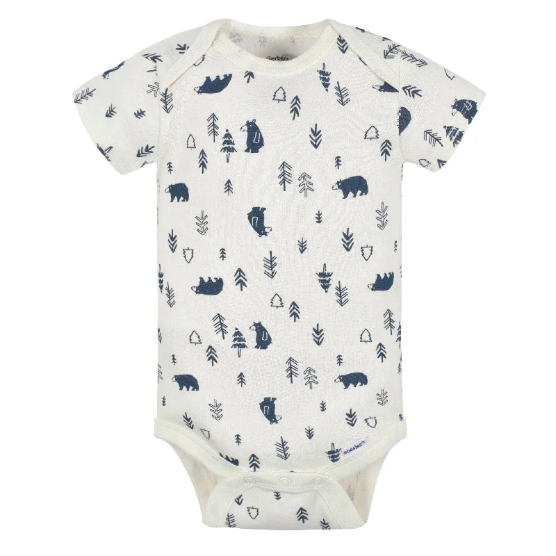 3-Pack Baby Boys Bear Short Sleeve Onesies® Bodysuits