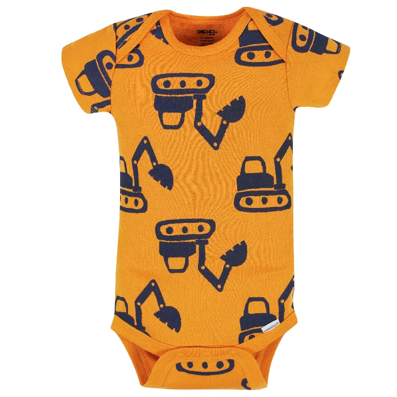 8-Pack Baby Boys Construction Zone Short Sleeve Onesies® Bodysuits