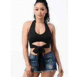 Ave bras crop top with front tie.