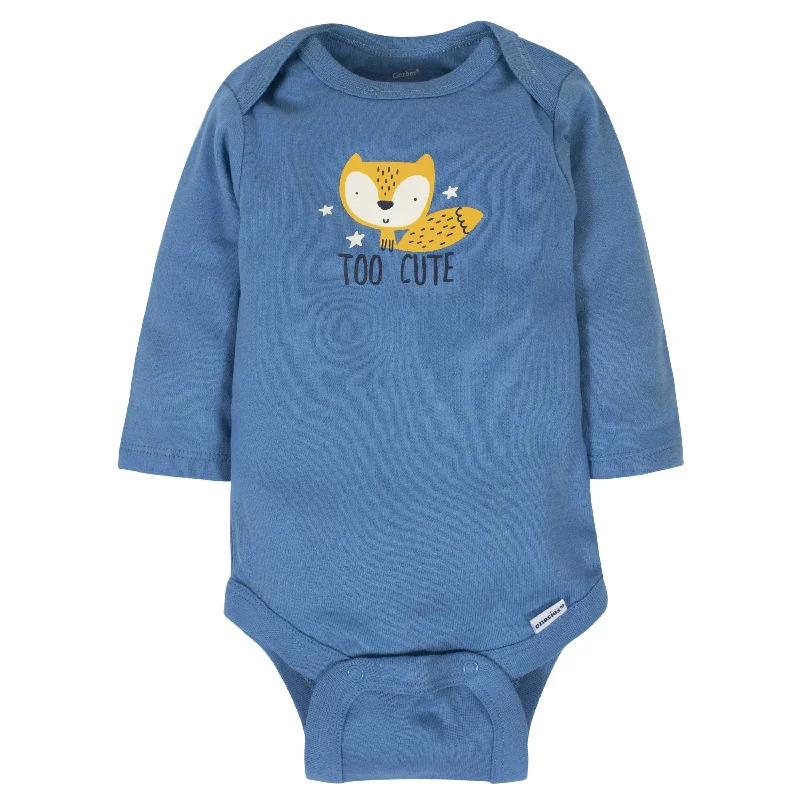 6-Pack Baby Boys Fox Long Sleeve Onesies® Bodysuits