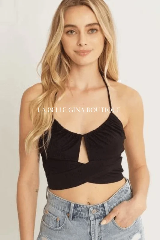 NADIA halter crop top