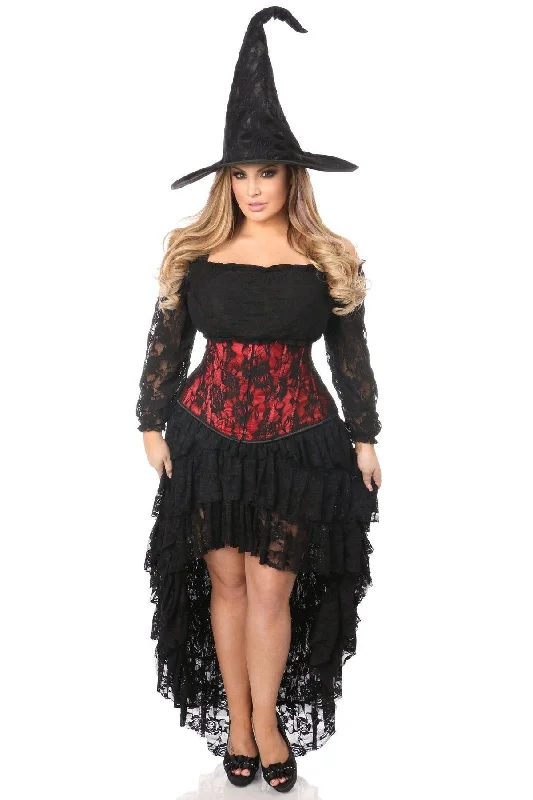 Lavish 4 Piece Lace Witch Corset Costume