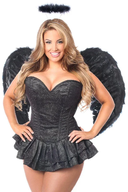 Top Drawer 4 PC Midnight Angel Corset Costume