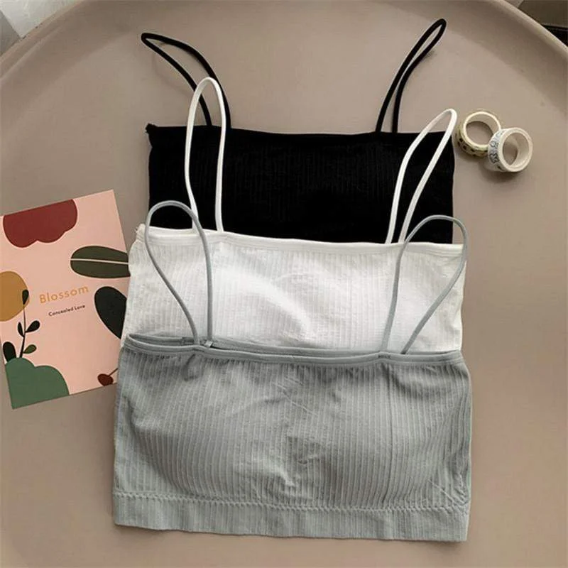 Women's Casual Spaghetti Strap Crop Tops