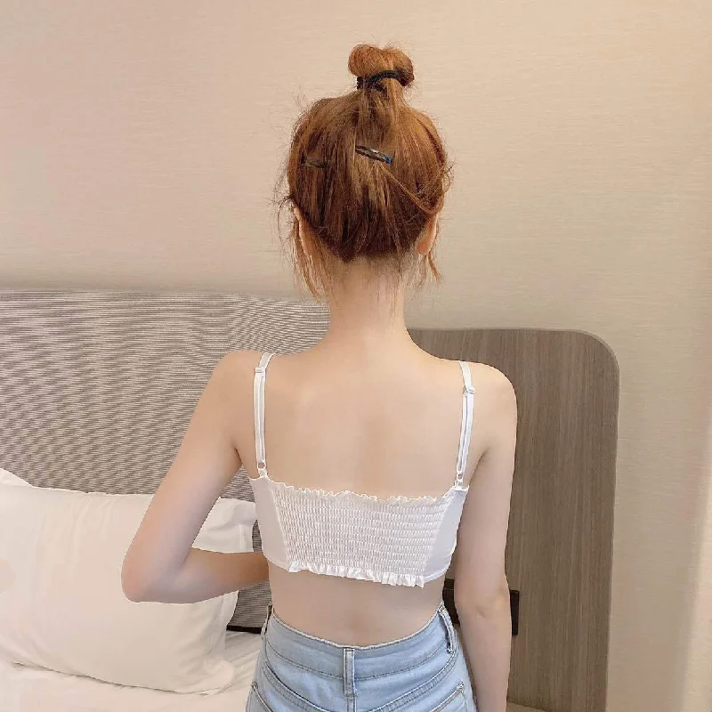 Women's Cute Solid Color Crop Tops