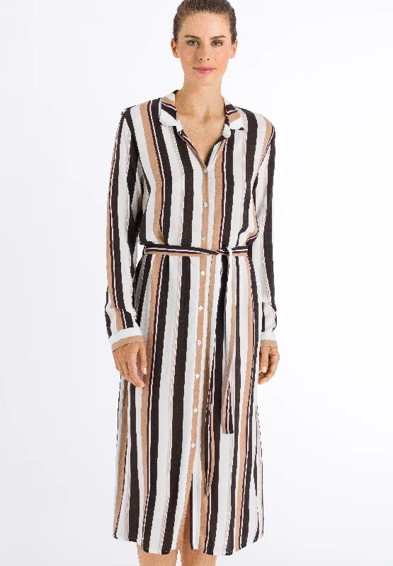 Favourites Long Sleeve Dress | Everglade Stripe 78522-1934