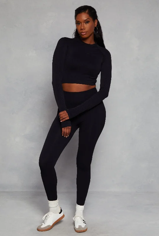 Seamless Long Sleeve Active Crop Top