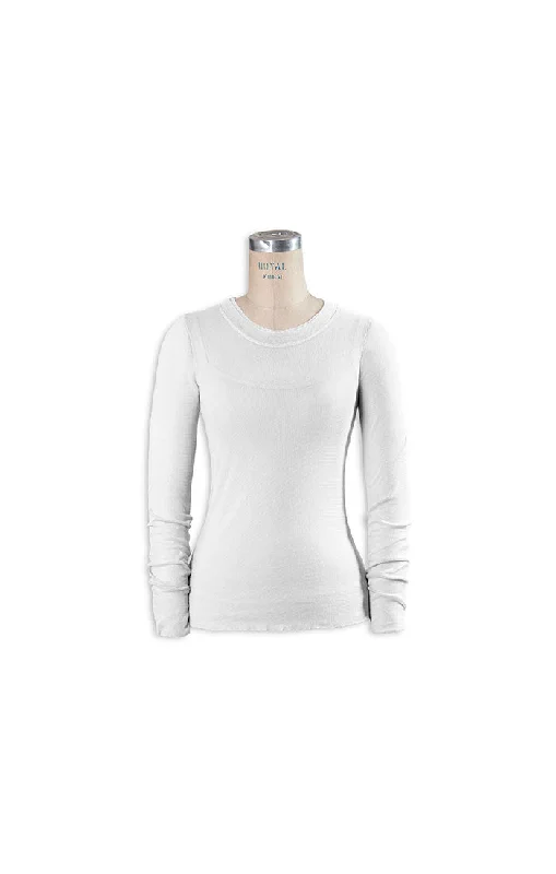 Cotton Mesh Long Sleeve Tee