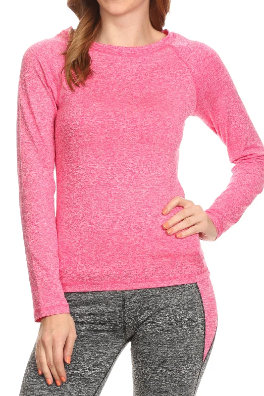 Heathered Active Long Sleeve Top