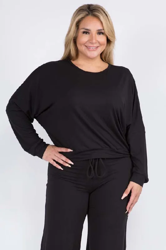 Plus Size Comfy Long Sleeve Top