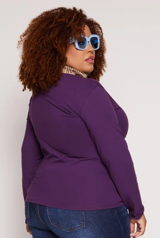 Plus Size Long Sleeve Crew Neck Tee