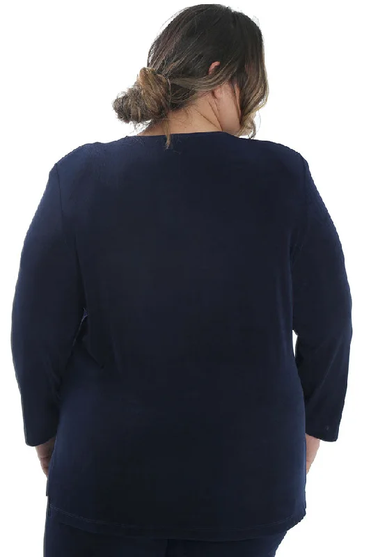 Vikki Vi Classic Navy Long Sleeve Tunic