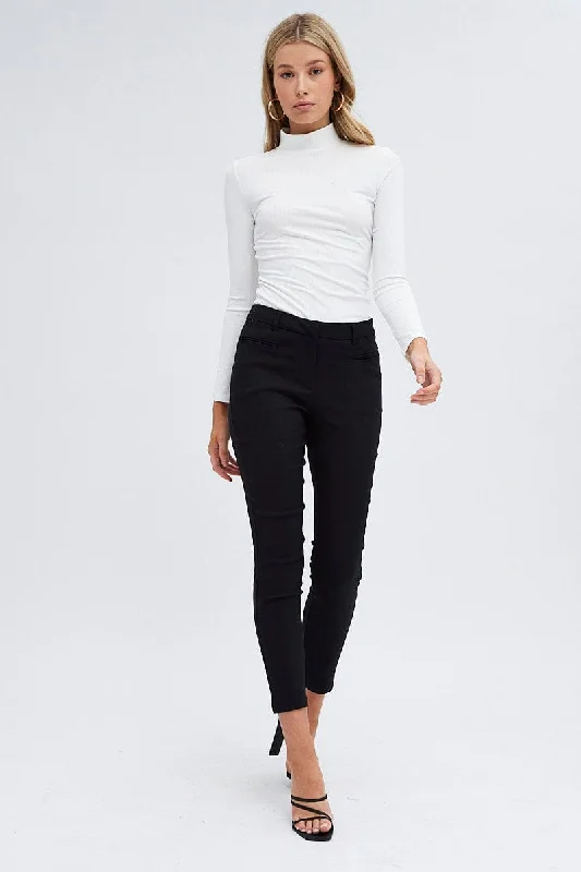 White Top Long Sleeve High Neck