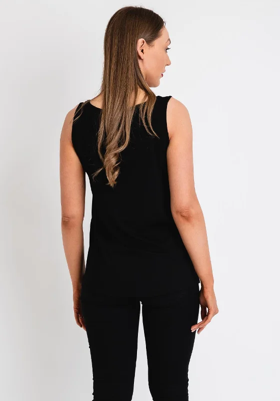 Naya Scoop Neck Basic Vest Top, Black