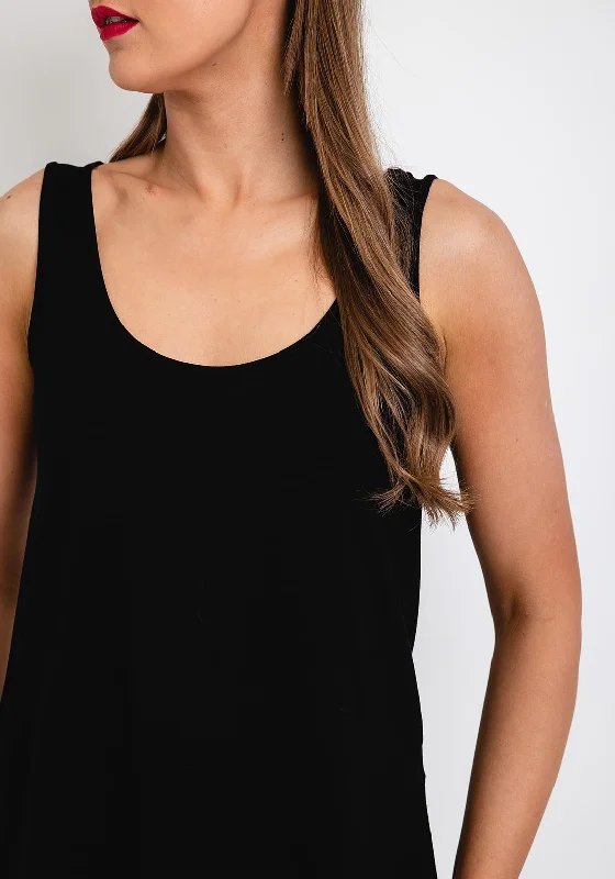 Naya Scoop Neck Basic Vest Top, Black