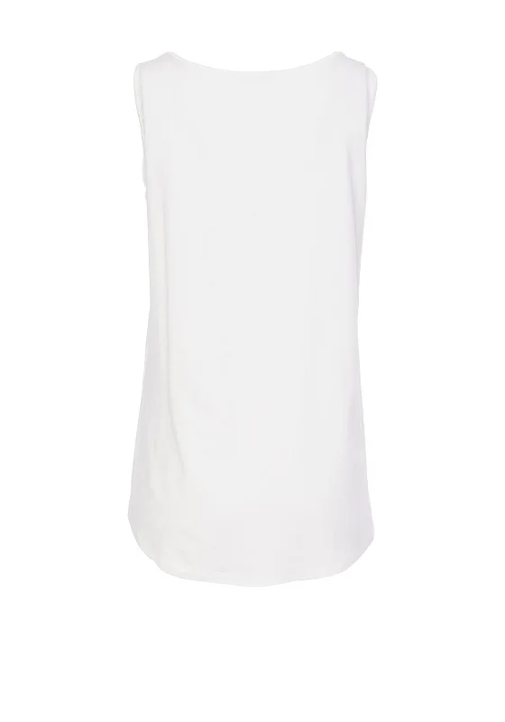 Naya Scoop Neck Basic Tank Top, Cream