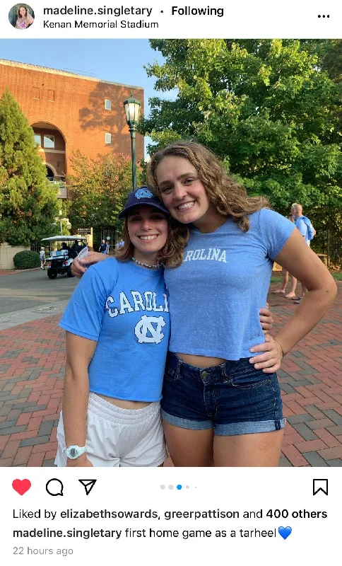 UNC Basic Crop Top by Champion in Carolina Blue