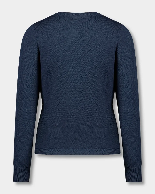 BASIC WRAP SWEATER-NAVY