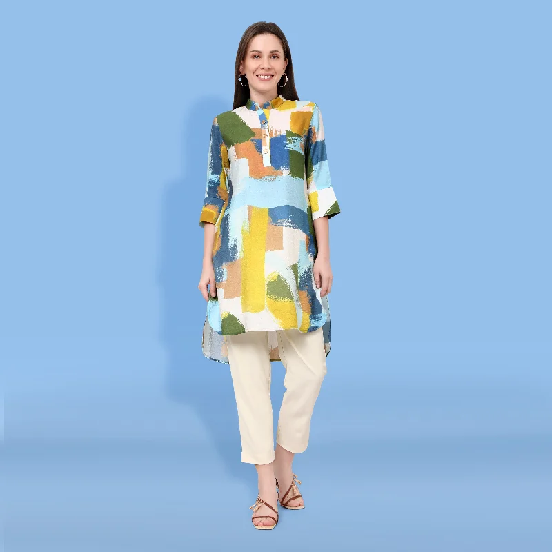 Elika abstract printed tunic