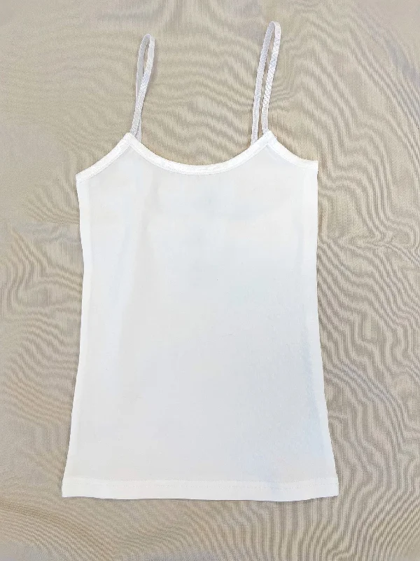 Girls: Basic White Layering Cami