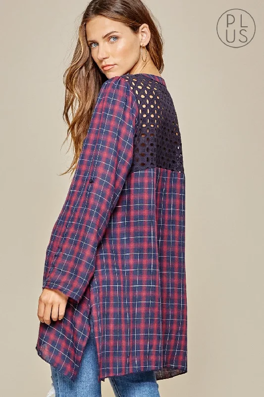 Mad About Plaid Embroidered Tunic