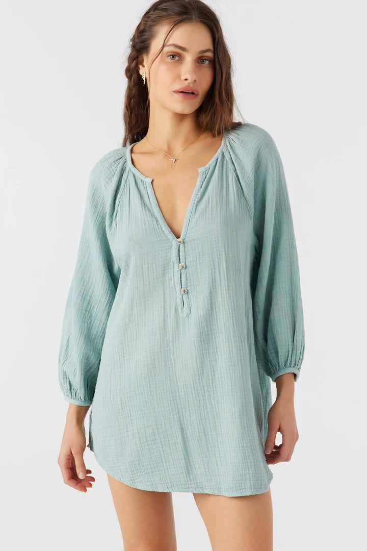 O'Neill Krysten Double Gauze Tunic Cover-Up - Silver Blue