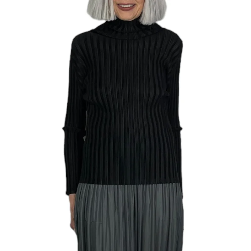 RIB PLEATS BASICS TURTLENECK