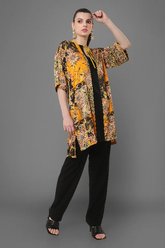 Aliyah  Abstract Floral Printed Tunic